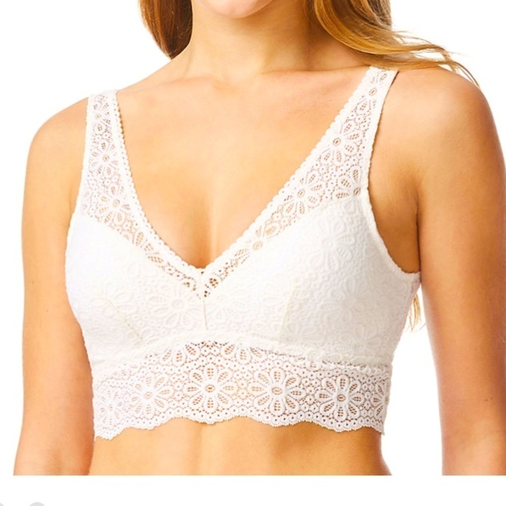White SO lace bralette, stretchy and comfy